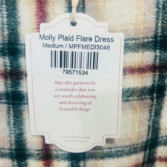 Ivy City Co. Molly Plaid Flair Dress size medium NWT - Picture 14 of 14